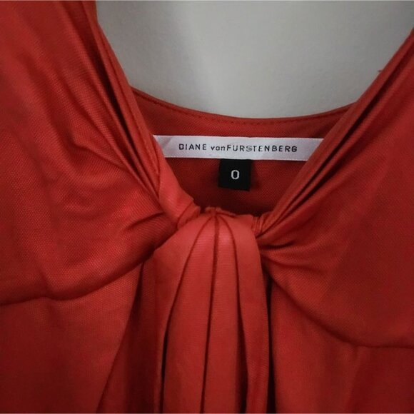DIANE VON FURSTENBERG | Lear Jersey Dress red sz 0 - Picture 3 of 4